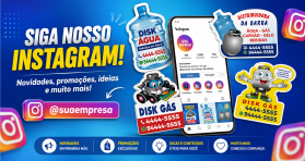 Banner para solicitação de orçamento de ímãs personalizados via Instagram
